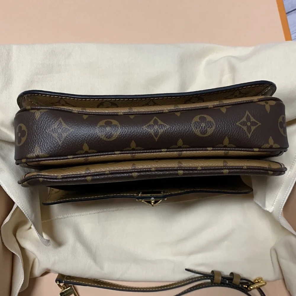 Louis Vuitton Brown Pochette Metis Reverse Monogram Canvas Crossbody Bag